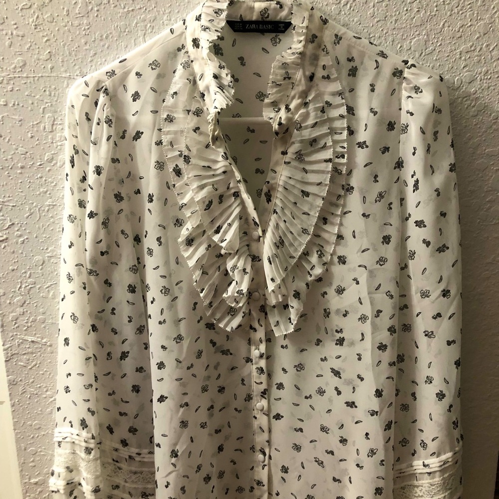 Zara Chiffon Print Blouse